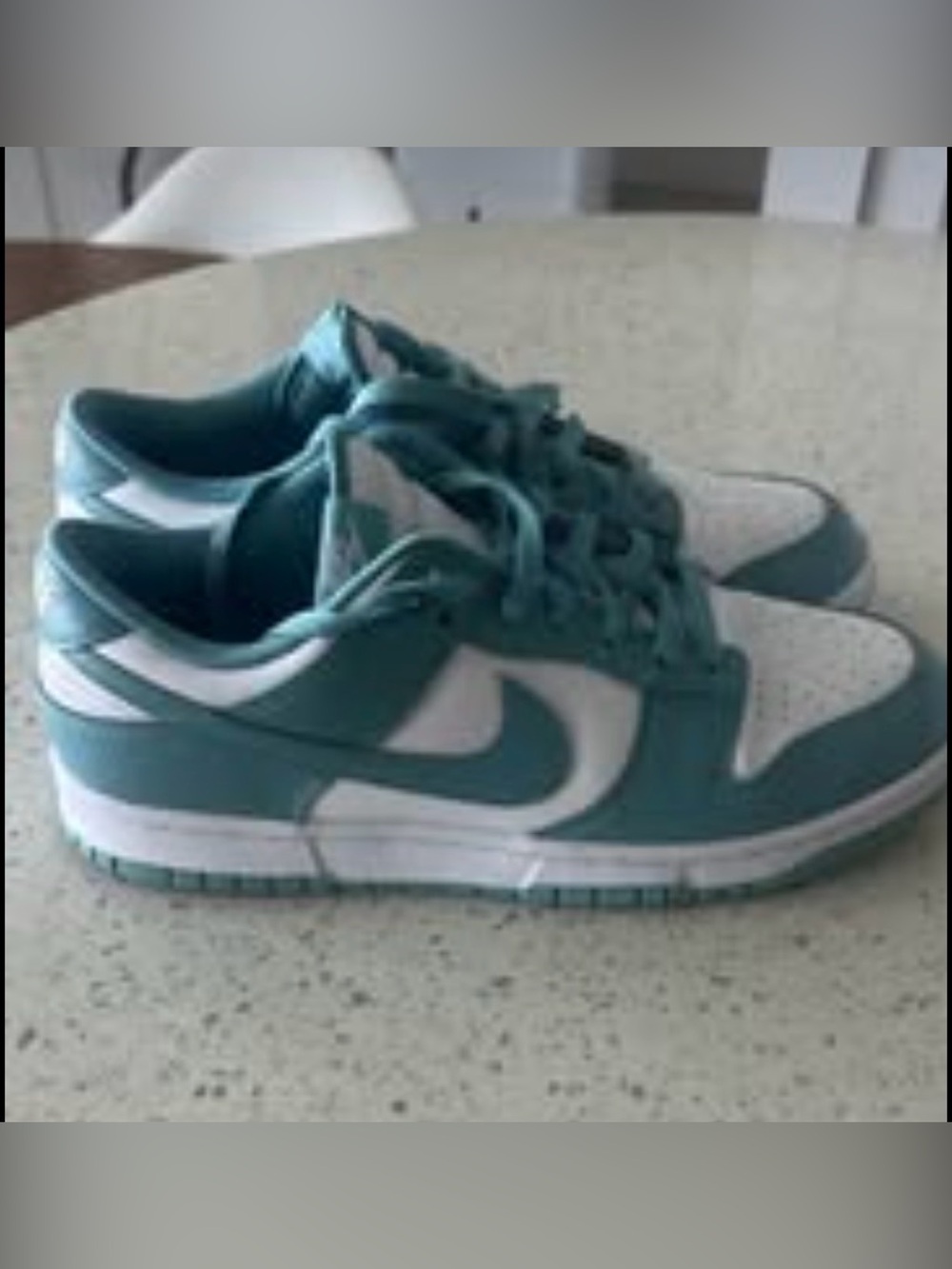 Nike dunk low men’s 11 teal and white